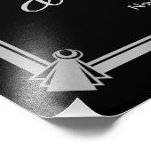 art deco, welkom bij ons trouwbord foto afdruk (Hoek)