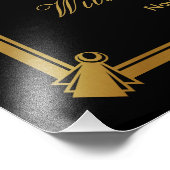 art deco, welkom bij ons trouwbord foto afdruk (Hoek)