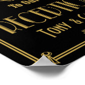 Art Deco Welkom bij onze opnamedruk Poster (Hoek)