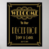 Art Deco Welkom bij onze opnamedruk Poster (Voorkant)