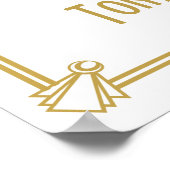 Art Deco Welkom bij onze opnamedruk Poster (Hoek)