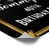 Art deco welkom Poster Birthday party (Hoek)