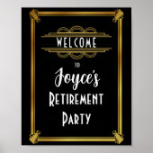 Art deco welkom Poster creëer je eigen poster (Voorkant)