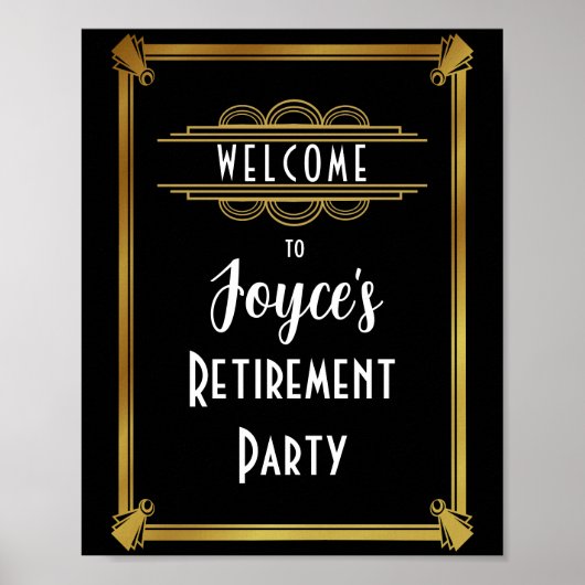 Art deco welkom Poster creëer je eigen poster (Voorkant)