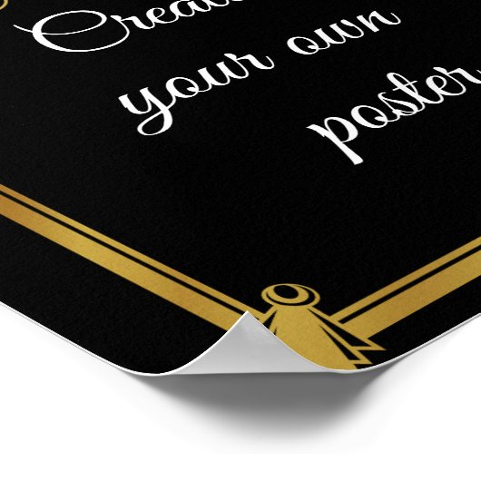 Art deco welkom Poster creëer je eigen poster (Hoek)