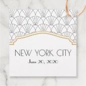 Art Deco Welkomstpleisters Bedankjes Labels (Achterkant)