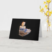 Art Deco Wenskaart Kaart (Gele Bloem)