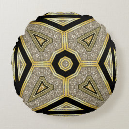 Art Deco Wereldbol Glam Round Pillow Rond Kussen