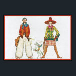 Art Deco Western Couple Poster<br><div class="desc">Art Deco Origineel,  gewijzigd Art Poster</div>