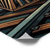 Art Deco Western Express Poster - Geometric Train (Hoek)