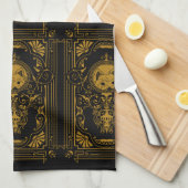 Art Deco Westie Theedoek (Quarter Fold)