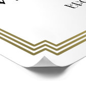 Art Deco White en Gold Guestbook 18x24 Poster (Hoek)