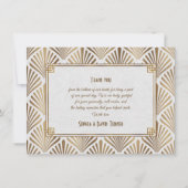 Art Deco White Gatsby 1920s Style Hartelijk dank Bedankkaart (Achterkant)