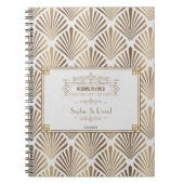 Art Deco White Gatsby 1920s Style Wedding Planner Notitieboek (Voorkant)