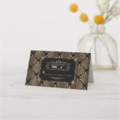 Art Deco White Gatsby 1920s Wedding Table Number Plaatskaartje (Achterkant)