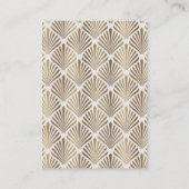 Art Deco White Gold Gatsby 20s Wedding Details Informatiekaartje (Achterkant)