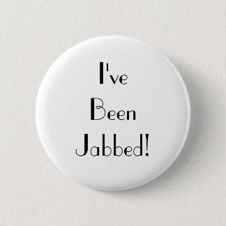 Art Deco White Ik ben een jabbedvaccinatie Ronde Button 5,7 Cm
