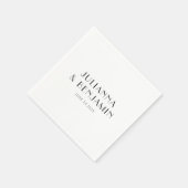 Art Deco White Simple Custom Wedding Servet (Hoek)