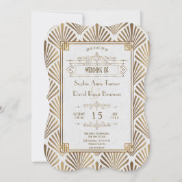 Art Deco White Style Wedding 1920s Kaart