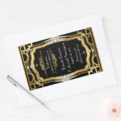 Art Deco Wijnflesetiketten Rechthoekige Sticker (Envelop)