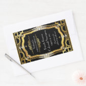 Art Deco-wijnfleslabels Rechthoekige Sticker (Envelop)