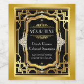 Art Deco-wijnfleslabels Wijn Etiket (Enkel label)