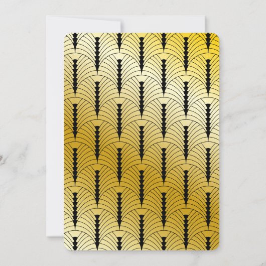 Art Deco Wil je mijn bruidsmeisje goud en zwart zi Kaart (Achterkant)