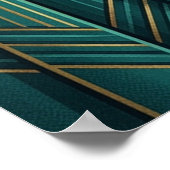 Art Deco Windowsill Black Cat Wall Art Poster (Hoek)