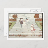 Art Deco Windy Day door H. Willebeek Le Mair Briefkaart (Voorkant / Achterkant)