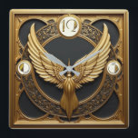 Art Deco Wings Vierkante Klok<br><div class="desc">Geweldig klokontwerp. Je zult het leuk vinden als anderen. U kunt dit ontwerp vrij gebruiken voor andere producten die u wilt of om jouw tekst aan te passen en toe te voegen. Volg me voor meer. Met vriendelijke groet. Een leuke dag.</div>