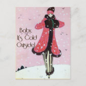 Art Deco Winter Mode Scene 1913 Briefkaart (Voorkant)
