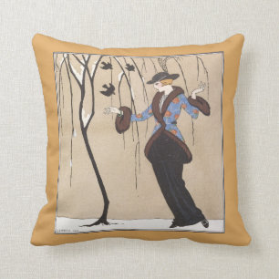 Art Deco Winter Scene Kussen