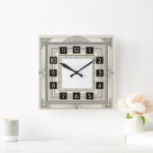 Art Deco Wit Vierkante Klok (Huis)