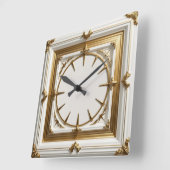 Art Deco Wit Vierkante Klok (Hoek)