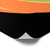 Art Deco Witch Jack O Lantern Pumpkin Broom Poster (Hoek)