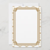 Art Deco Witte bruiloft uitnodigingen (Achterkant)