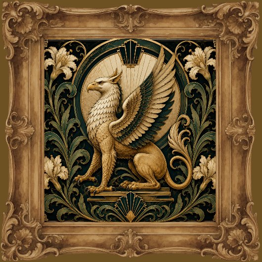 ART DECO WITTE GRYF KERAMISCHE TEGEL TEGELTJE