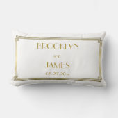 Art Deco Witte Lenden Bruiloft Kussens