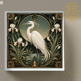 ART DECO WITTE REIGER KERAMISCHE TEGEL, VINTAGE AC TEGELTJE
