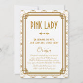 Art Deco Witte Trouwdrankkaarten (Achterkant)