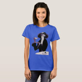  Art Deco Woman, Aftermiddag Tea en Cupcake T-shirt (Voorkant volledig)