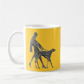 Art Deco Woman and Dog Koffiemok (Links)