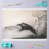 Art Deco Woman and Her Dogs Decoupage Paper Tissuepapier (Craft)