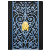 Art Deco Woman Head Heart Wete Iron Cliboard Klembord (Achterkant)