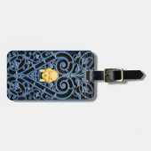 Art Deco Woman Head Heart Wete Iron Travel Label Bagagelabel (Voorkant horizontaal)