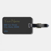 Art Deco Woman Head Heart Wete Iron Travel Label Bagagelabel (Achterkant horizontaal)