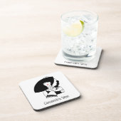 Art Deco Woman in Big Pet Glove RL Bier Onderzetter (Rechterzijde)