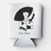 Art Deco Woman in Big Pet Glove RL Blikjeskoeler (Voorkant)