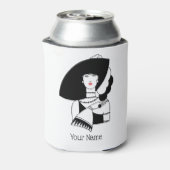 Art Deco Woman in Big Pet Glove RL Blikjeskoeler (Blikje Achterkant)