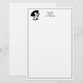 Art Deco Woman in Big Pet Glove RL Briefpapier (Voorkant / Achterkant)